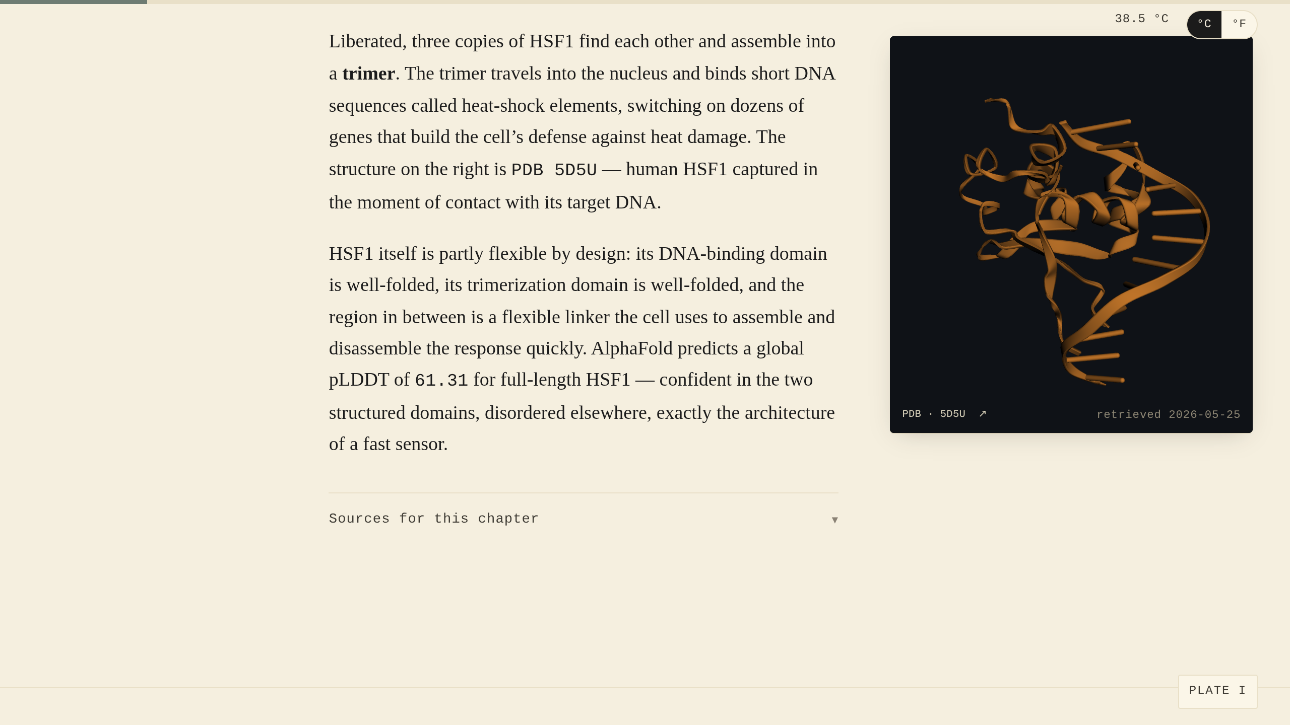 HSF1 — the real structure, with an honest confidence score